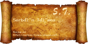 Serbán Tímea névjegykártya