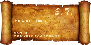Serbán Tímea névjegykártya