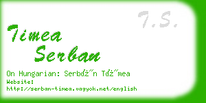 timea serban business card